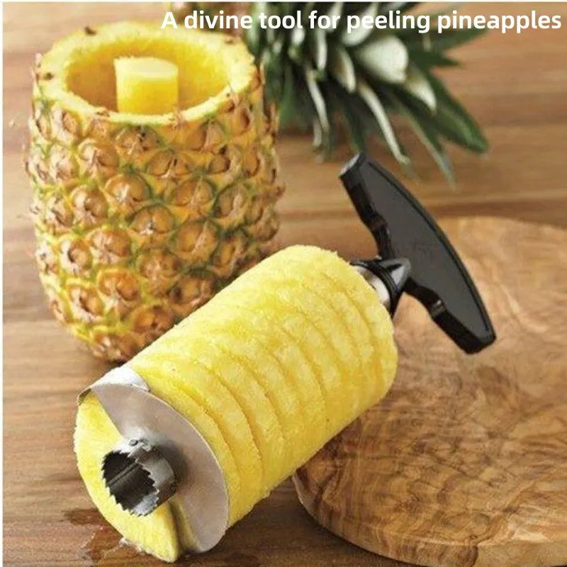 1 pieza, cortador de piña, pelador, pelador de acero inoxidable, herramientas para frutas, utensilios de cocina, accesorios de cocina, artilugios de cocina