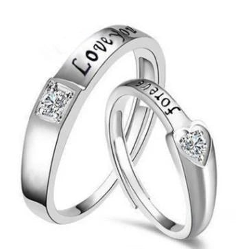 Anillos de Compromiso de Amor sin fin para hombre, joyería de compromiso, color plateado, 23 tipos