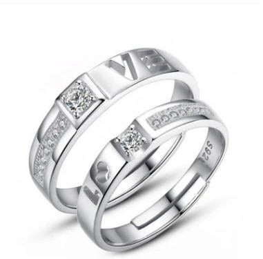 Anillos de Compromiso de Amor sin fin para hombre, joyería de compromiso, color plateado, 23 tipos