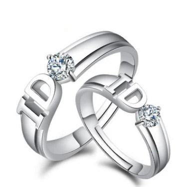 Anillos de Compromiso de Amor sin fin para hombre, joyería de compromiso, color plateado, 23 tipos