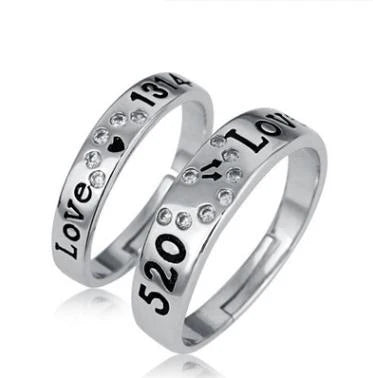 Anillos de Compromiso de Amor sin fin para hombre, joyería de compromiso, color plateado, 23 tipos