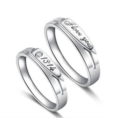 Anillos de Compromiso de Amor sin fin para hombre, joyería de compromiso, color plateado, 23 tipos