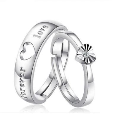 Anillos de Compromiso de Amor sin fin para hombre, joyería de compromiso, color plateado, 23 tipos