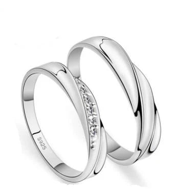 Anillos de Compromiso de Amor sin fin para hombre, joyería de compromiso, color plateado, 23 tipos