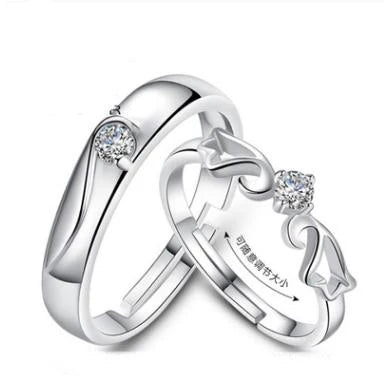 Anillos de Compromiso de Amor sin fin para hombre, joyería de compromiso, color plateado, 23 tipos