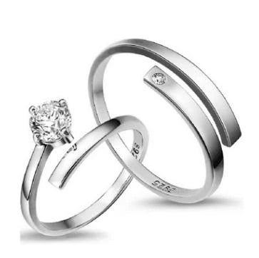 Anillos de Compromiso de Amor sin fin para hombre, joyería de compromiso, color plateado, 23 tipos