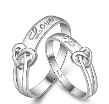 Anillos de Compromiso de Amor sin fin para hombre, joyería de compromiso, color plateado, 23 tipos