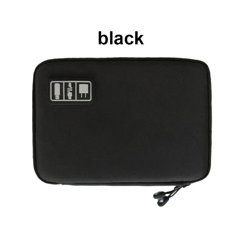 Bolsa de almacenamiento de accesorios electrónicos organizador portátil USB Cable de datos cargador enchufe de viaje impermeable organizador