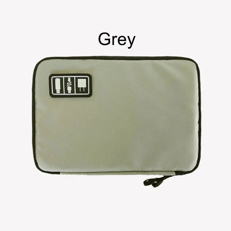 Bolsa de almacenamiento de accesorios electrónicos organizador portátil USB Cable de datos cargador enchufe de viaje impermeable organizador