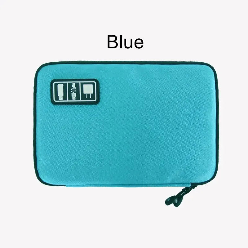 Bolsa de almacenamiento de accesorios electrónicos organizador portátil USB Cable de datos cargador enchufe de viaje impermeable organizador