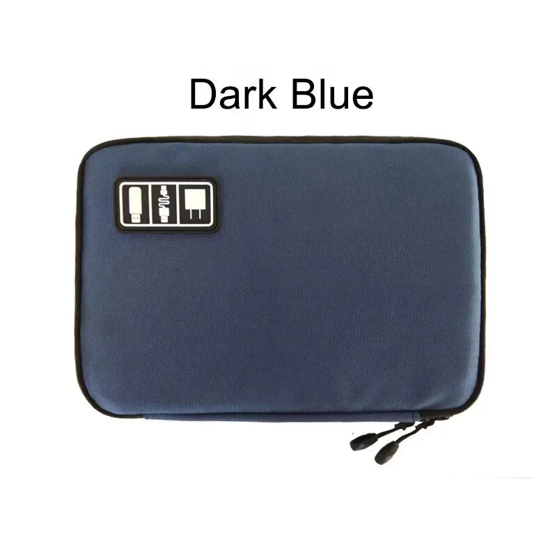 Bolsa de almacenamiento de accesorios electrónicos organizador portátil USB Cable de datos cargador enchufe de viaje impermeable organizador