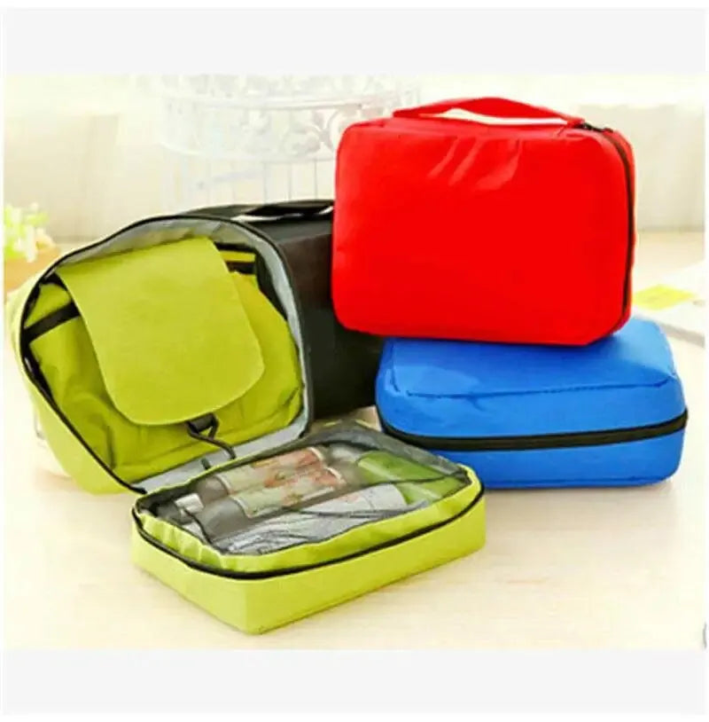 Bolsa de lavado de viaje de gran capacidad, tipo gancho, portátil, impermeable, plegable, verde/rojo/naranja, 1 unidad