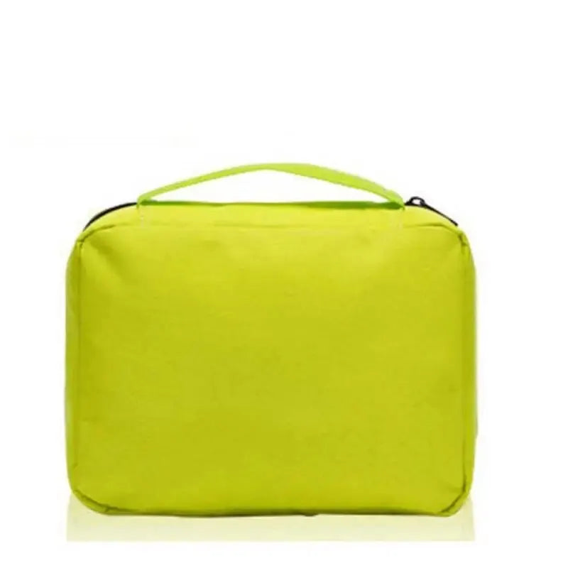 Bolsa de lavado de viaje de gran capacidad, tipo gancho, portátil, impermeable, plegable, verde/rojo/naranja, 1 unidad