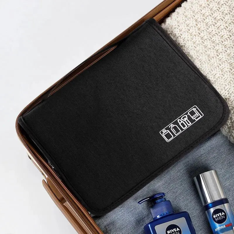 Bolsa de viaje colgante para artículos de tocador, organizador de cosméticos de viaje, bolsa de almacenamiento de accesorios, bolsa de cosméticos de maquillaje con múltiples bolsillos