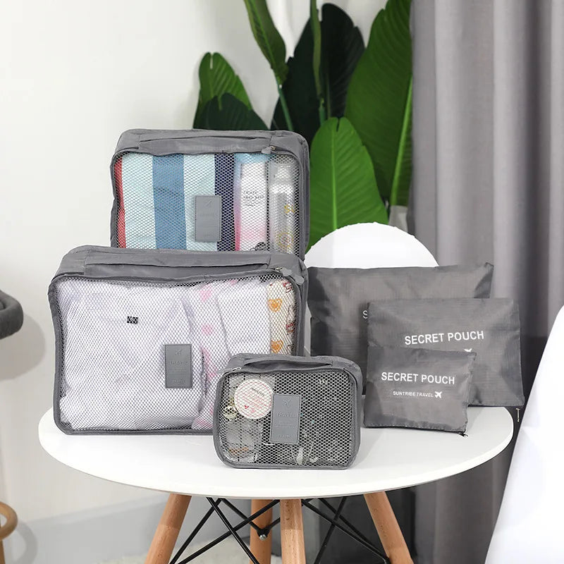 Bolsas organizadoras de almacenamiento de viaje para mujer, Maleta de viaje portátil, bolsas organizadoras para ropa, zapatos, bolsa de maquillaje, organizador de equipaje
