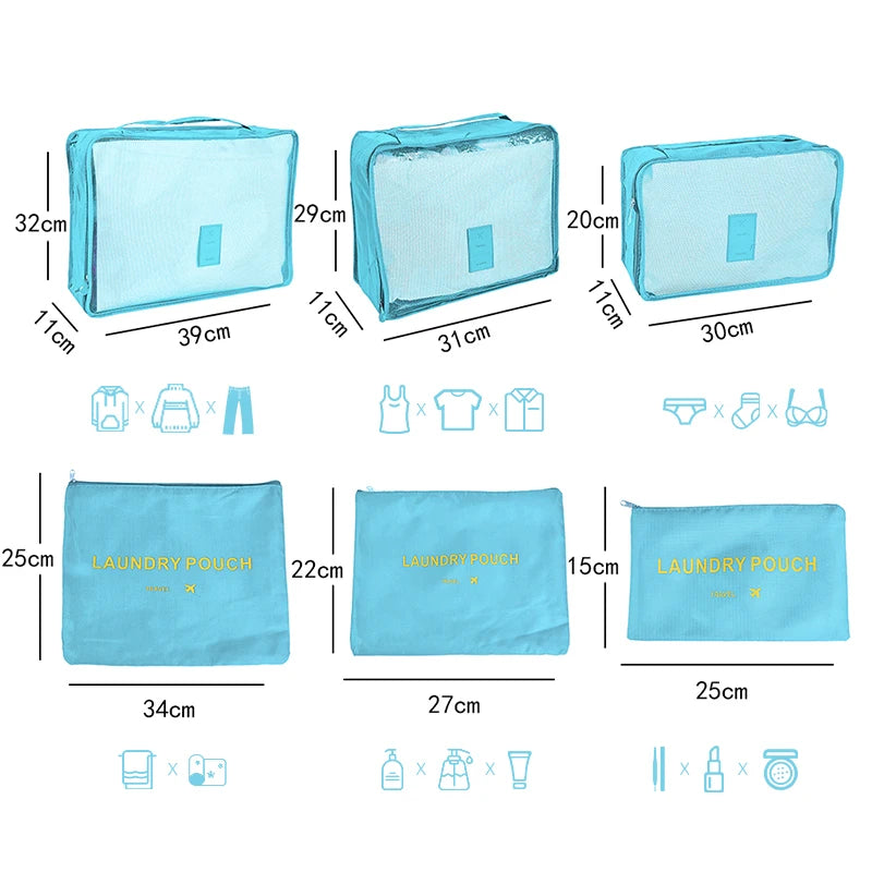 Bolsas organizadoras de almacenamiento de viaje para mujer, Maleta de viaje portátil, bolsas organizadoras para ropa, zapatos, bolsa de maquillaje, organizador de equipaje