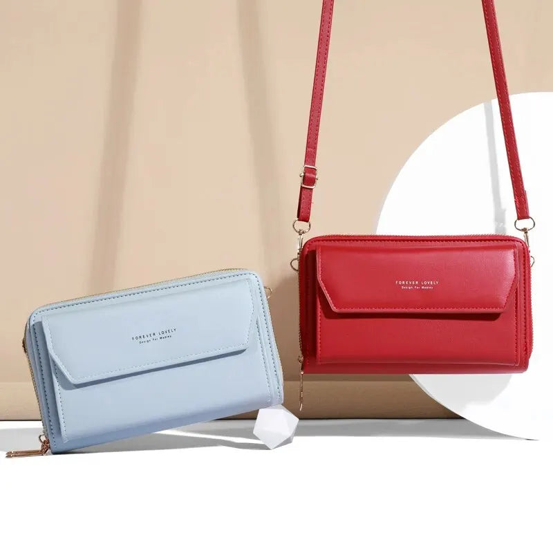 Bolso bandolera pequeño para mujer, monedero y cartera para teléfono móvil