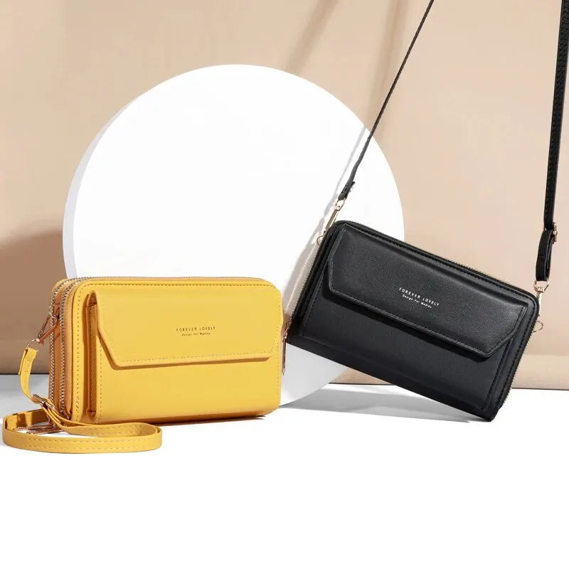 Bolso bandolera pequeño para mujer, monedero y cartera para teléfono móvil