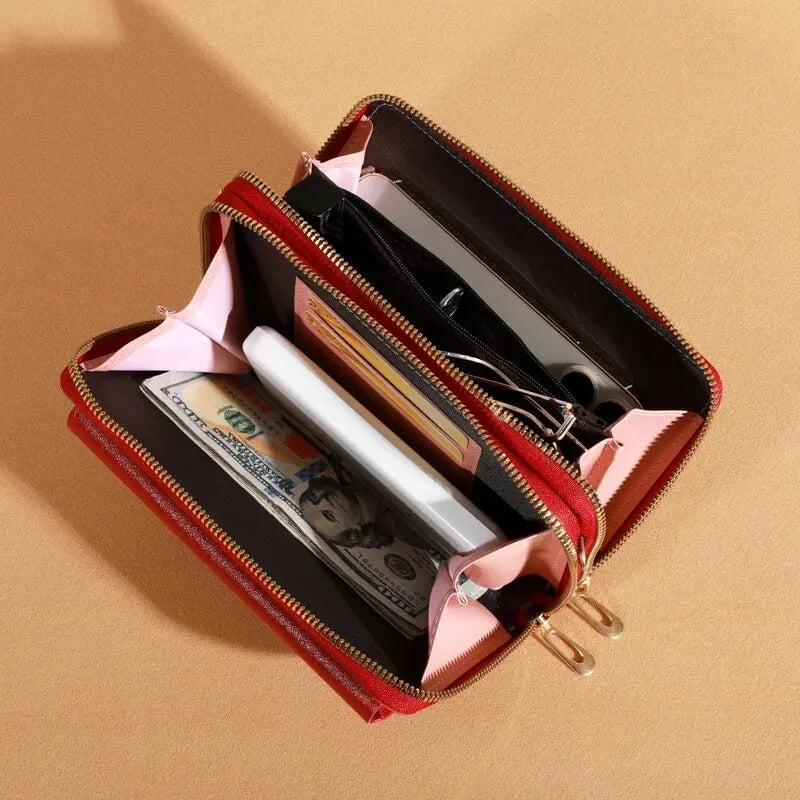 Bolso cruzado de verano para mujer, bolsa pequeña de hombro Simple para teléfono móvil, doble capa, informal, 2023