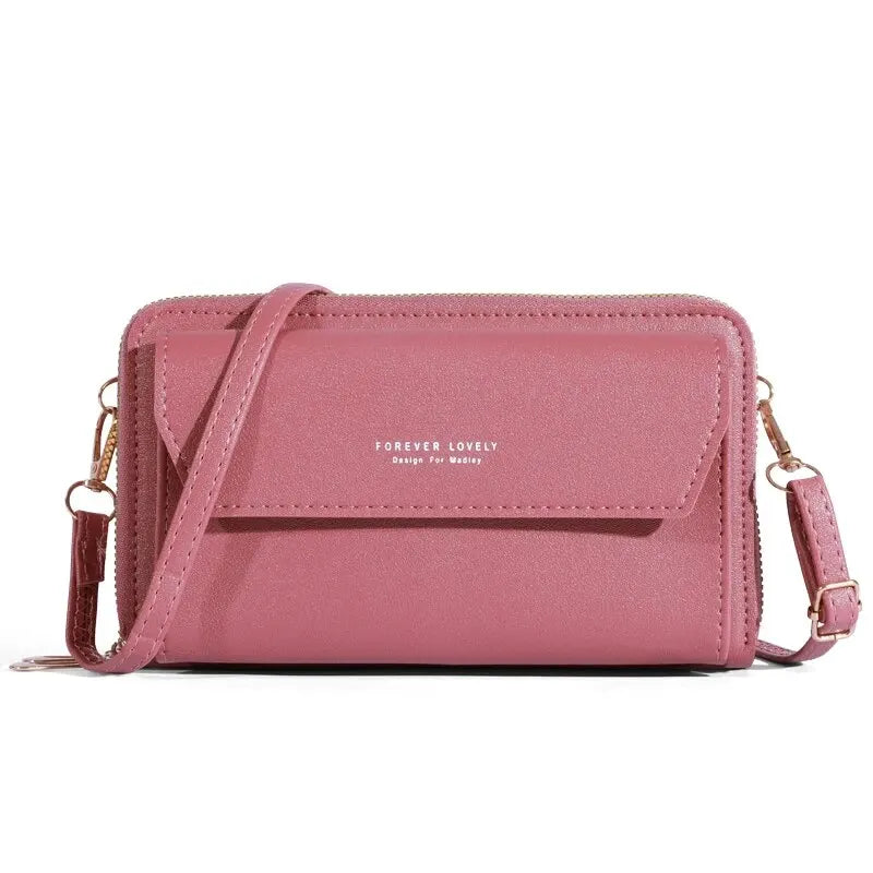 Bolso cruzado de verano para mujer, bolsa pequeña de hombro Simple para teléfono móvil, doble capa, informal, 2023