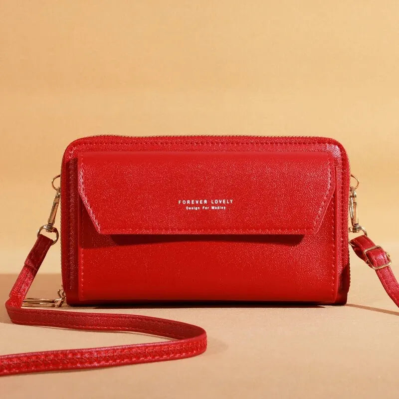 Bolso cruzado de verano para mujer, bolsa pequeña de hombro Simple para teléfono móvil, doble capa, informal, 2023