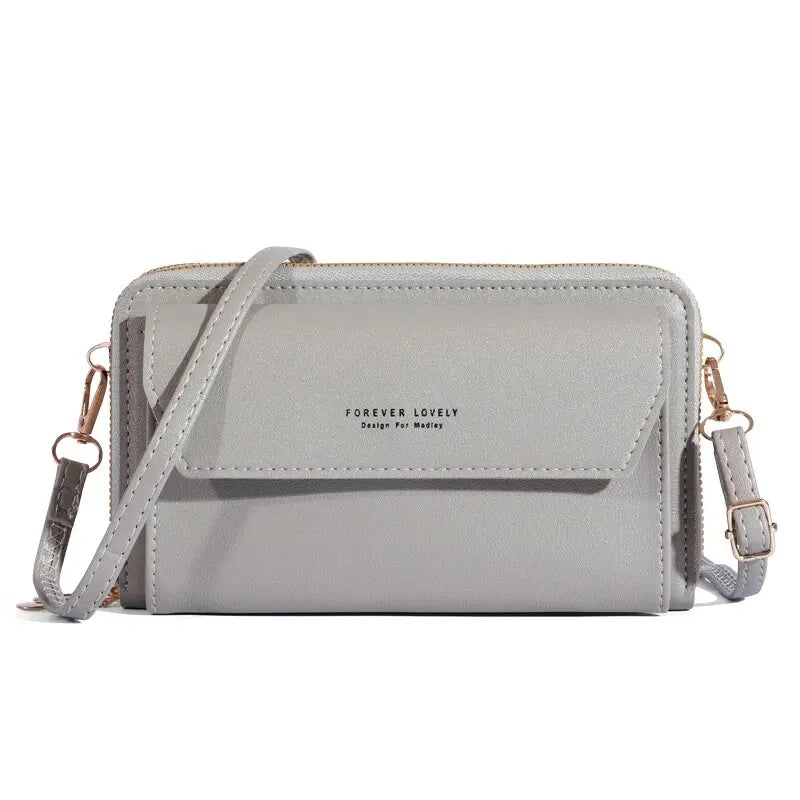 Bolso cruzado de verano para mujer, bolsa pequeña de hombro Simple para teléfono móvil, doble capa, informal, 2023