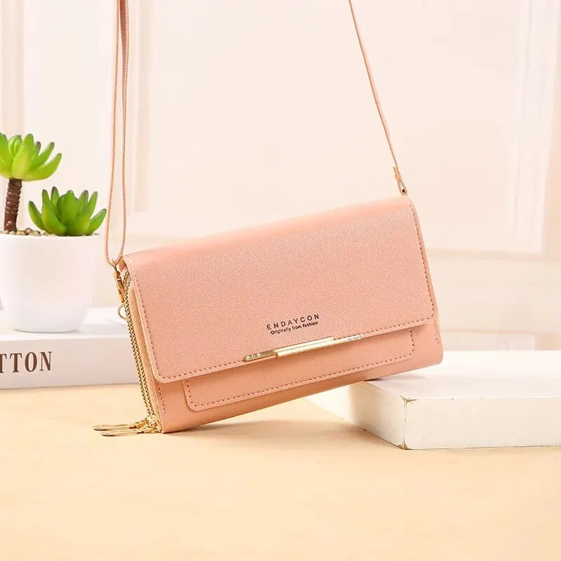 Bolso de hombro multifuncional de Color sólido para mujer, monedero de mano de gran capacidad, resistente al agua, varios colores, versión coreana