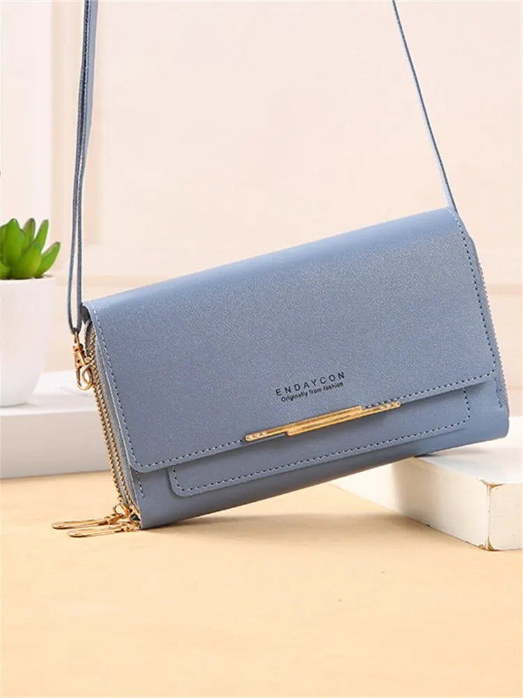 Bolso de hombro multifuncional de Color sólido para mujer, monedero de mano de gran capacidad, resistente al agua, varios colores, versión coreana