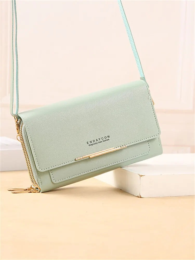 Bolso de hombro multifuncional de Color sólido para mujer, monedero de mano de gran capacidad, resistente al agua, varios colores, versión coreana