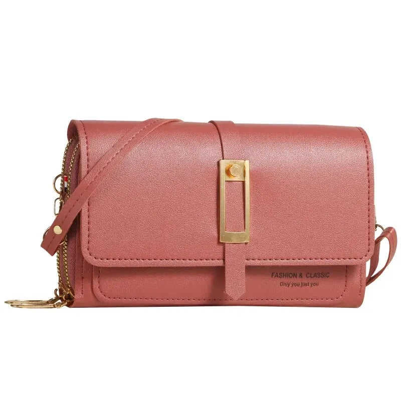 Bolso de hombro para mujer, bandolera funcional con cadena, cartera para teléfono móvil, Mini bolso de gran capacidad