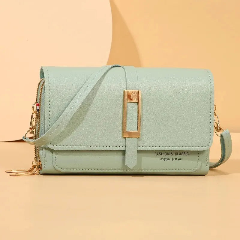 Bolso de hombro para mujer, bandolera funcional con cadena, cartera para teléfono móvil, Mini bolso de gran capacidad