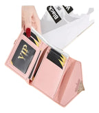 Billetera Cartera Para Mujer De Moda, Plegable