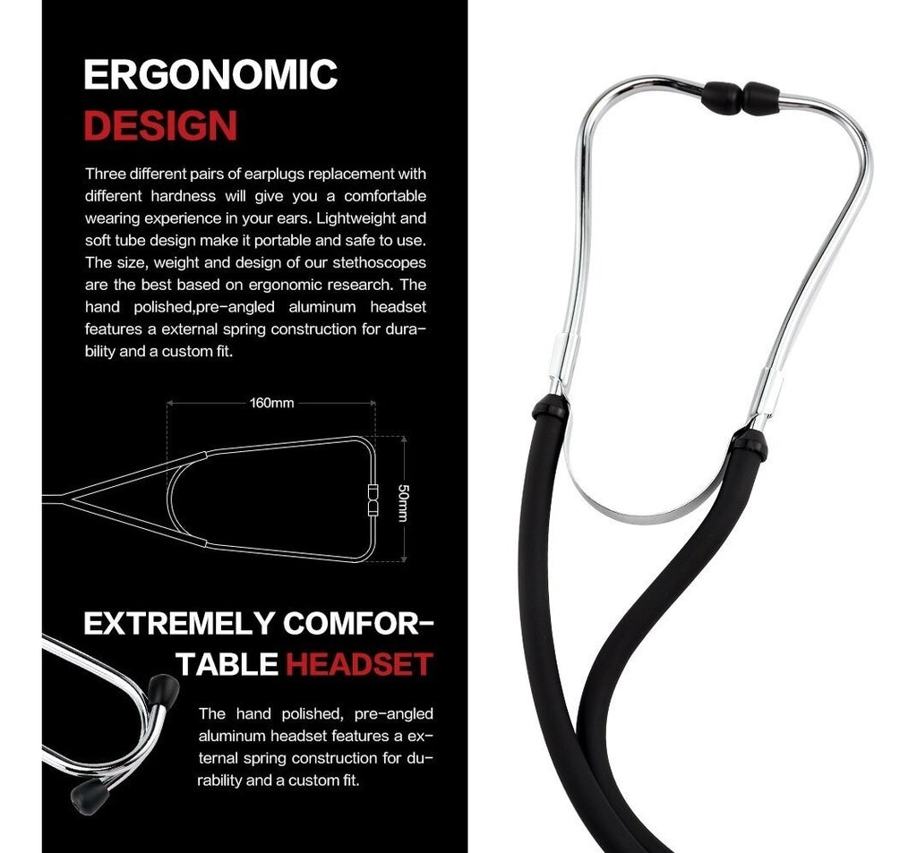 Estetoscopio Médico Profesional, Doble Cabezal Medicin