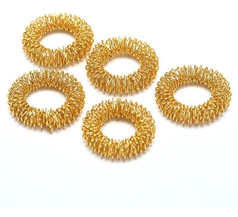 Anillo De Masaje De Acero Inoxidable Para Dedo 5 Unidades