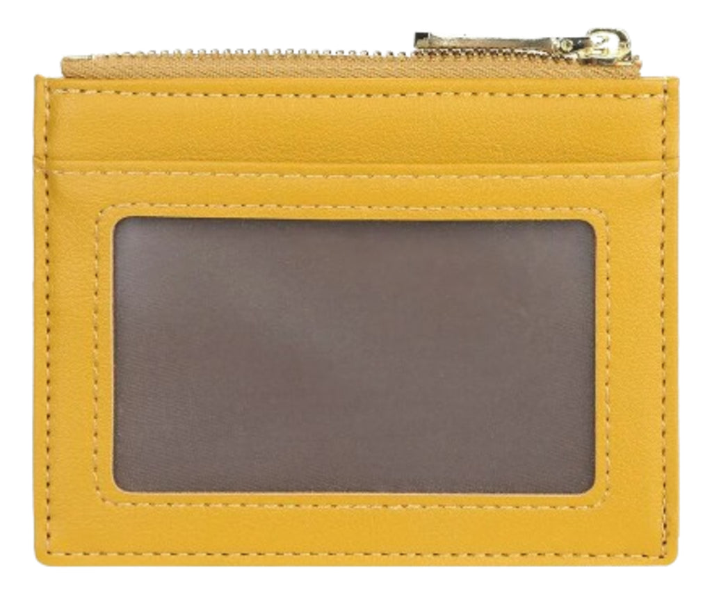 Bolso De Tarjeta Mini Cuadros Cremallera, Tarjetero Múltiple