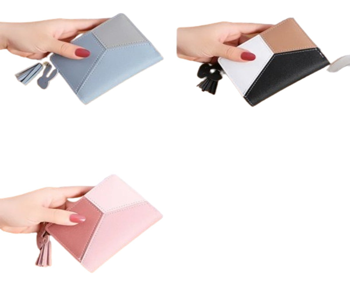 Billetera Cartera Short Moda Cremallera Para Mujer Elegante