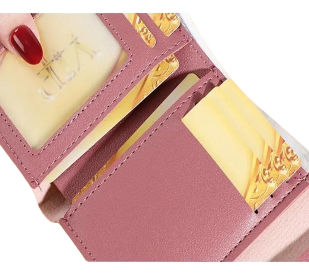 Billetera Cartera Para Mujer De Moda, Plegable