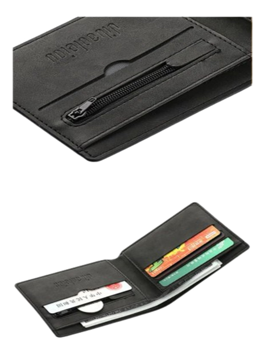 Billetera Cartera Hombre Short Cremallera Elegante