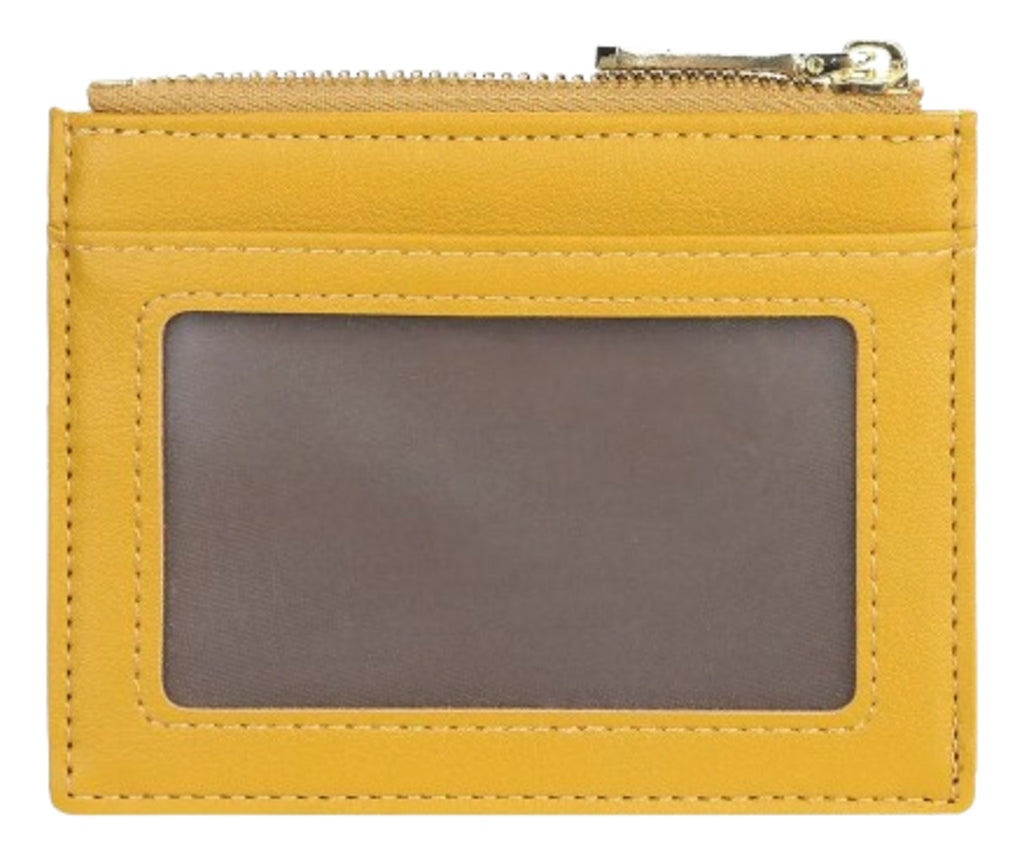 Bolso De Tarjeta Mini Cuadros Cremallera, Tarjetero Múltiple