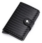 Billetera Tarjetero Aluminio Pu, Lujo Bloqueo Anti Rfid