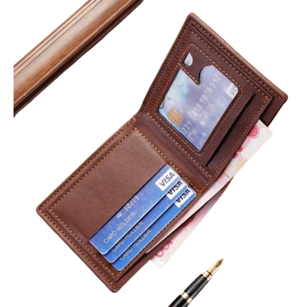 Billetera Cartera Corta Multitarjeta Moda Elegancia