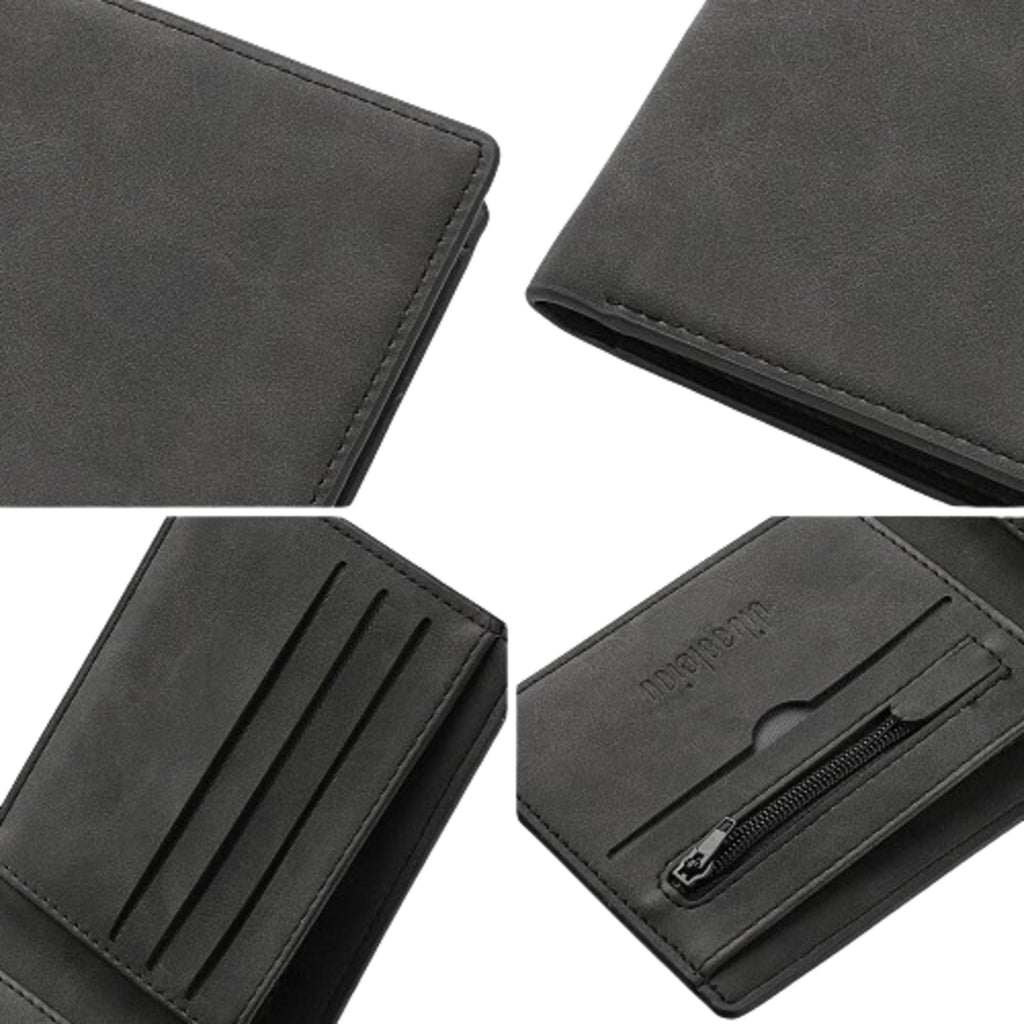 Billetera Corto Dólar Clip Cremallera Simple Cuero Ligero