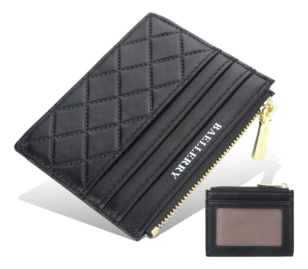 Bolso Tarjeta Mini Cuadros Modedero, Tarjetero Múltiple