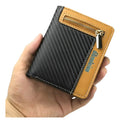 Billetera Corta Para Hombre De Fibra De Carbono