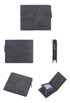 Billeteras Retro Short Distincion De Cuero Con Cremallera