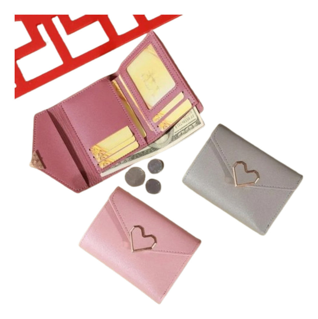 Billetera Cartera Para Mujer De Moda, Plegable