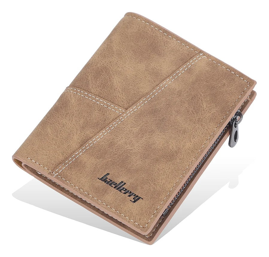 Billeteras Retro Distincion De Cuero Con Cremallera