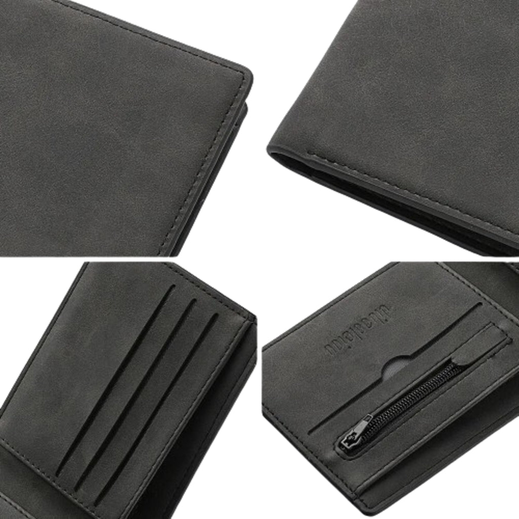 Billetera Cartera Hombre Short Cremallera Elegante