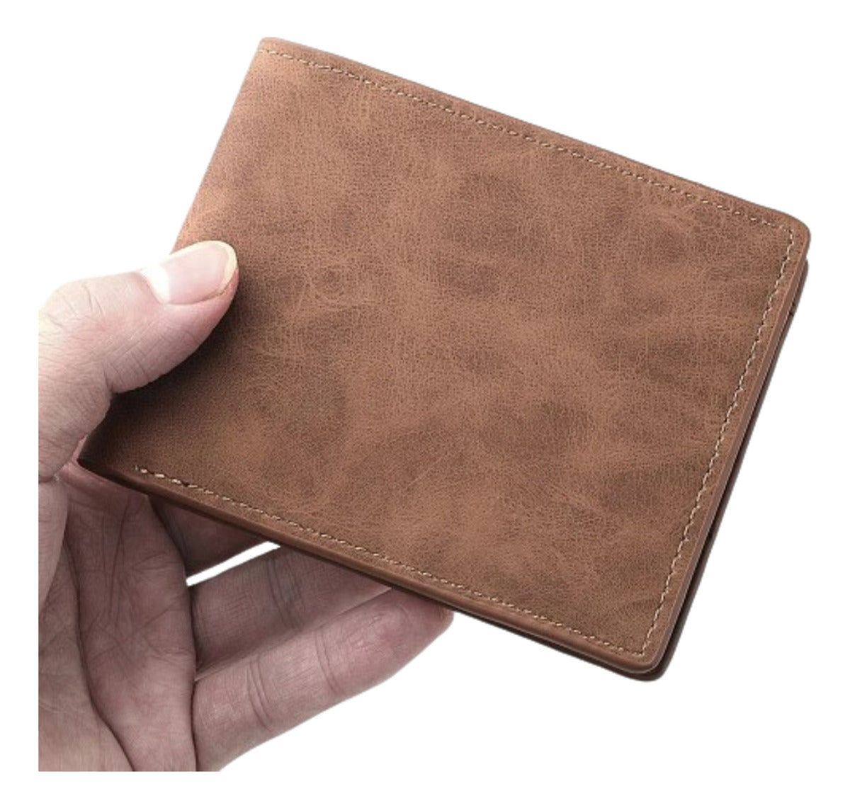 Billetera Corto Dólar Clip Cremallera Simple Cuero Ligero