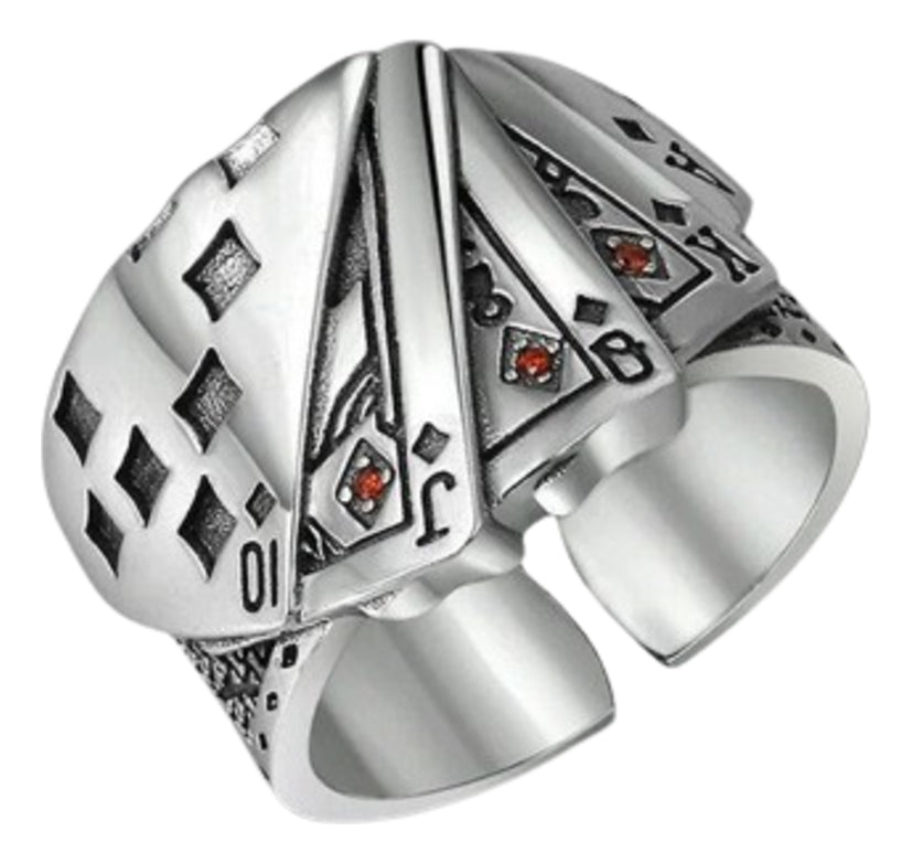 Anillo De Cartas De Juego Con Personalidad Ajustable